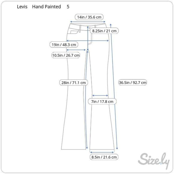 Levi 518  Hand Painted Roses Jeans Superflow Stretch 5 Juniors Wearable Art OOAK - Picture 12 of 12